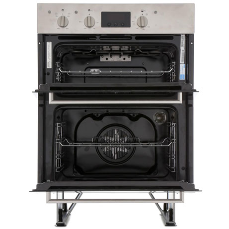 Indesit built under double oven standing on its feet
