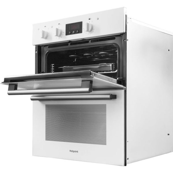 Hotpoint built under double oven with the grill door open