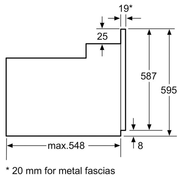 bosch single oven dimensions