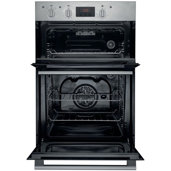 Hotpoint Built-In Double Oven with the door open