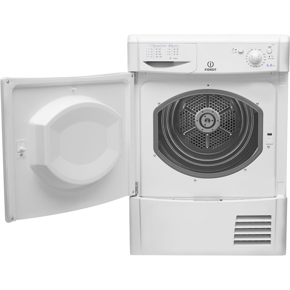 INDESIT Condenser Dryer 8kg C - White