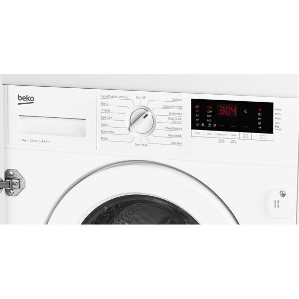 Beko Integrated Washing Machine facia panel