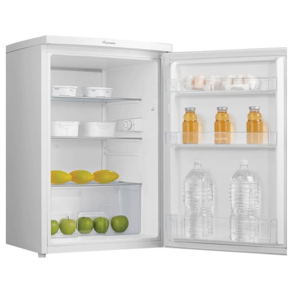 Fridgemaster Larder Fridge with the door open and food inside