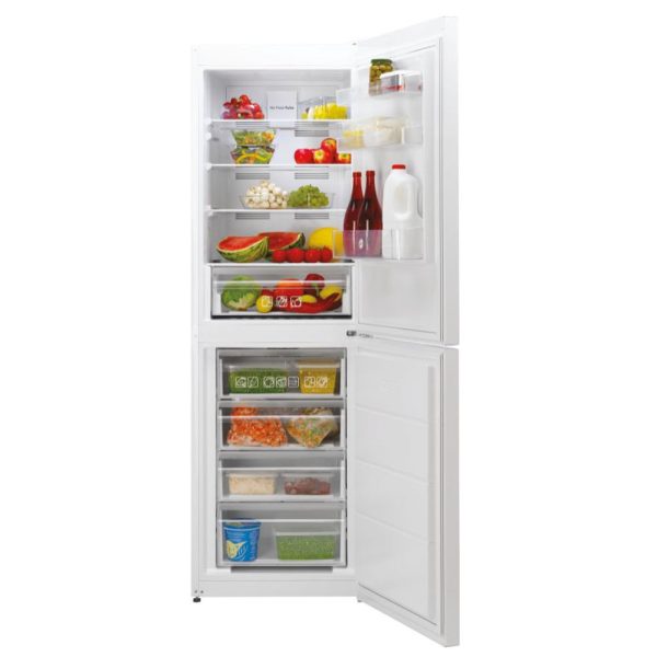 Hoove Fridge Freezer with the doors open and food inside