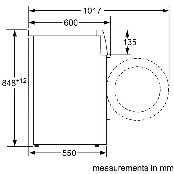Bosch Washing Machine dimensions