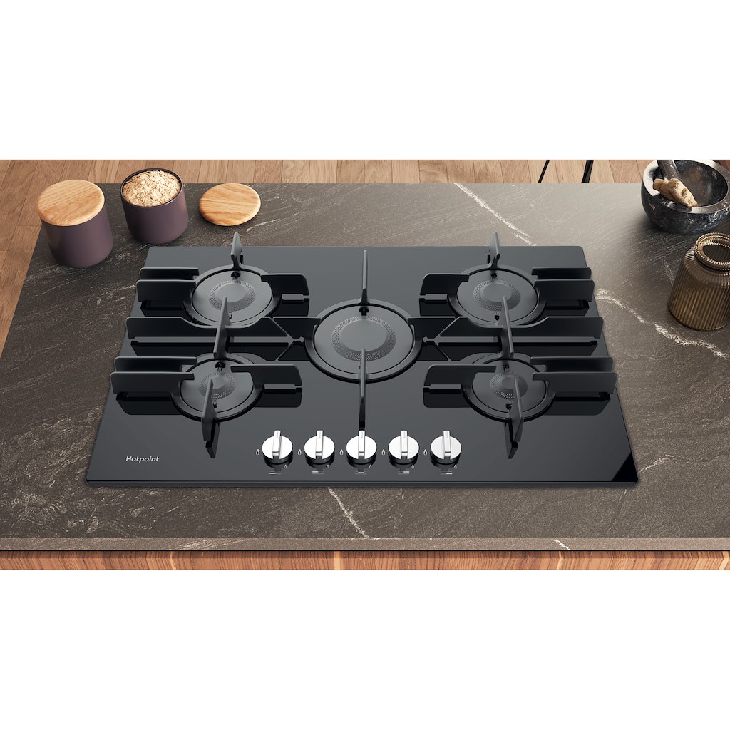 Hotpoint black shop gas hob