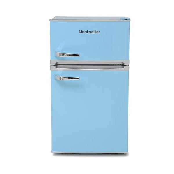 Montpellier MAB2035PB Undercounter Retro Fridge Freezer in Pastel