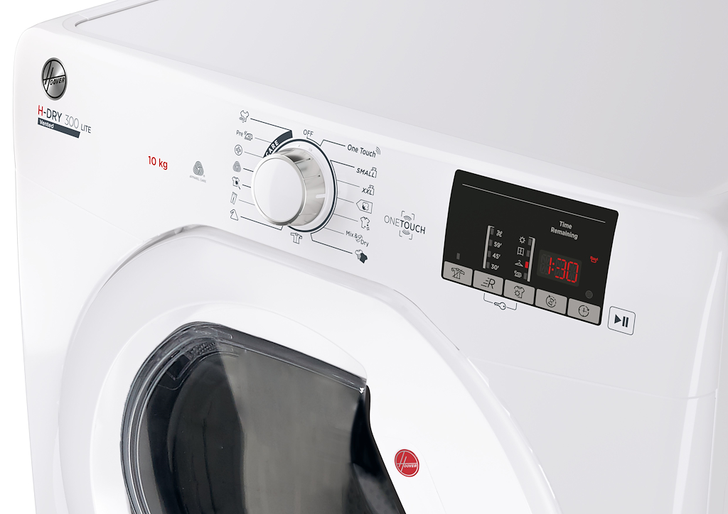 Hoover HLE V10DG-80 H-Dry 300 10kg Vented Tumble Dryer - C Energy Rated - White - Image 2