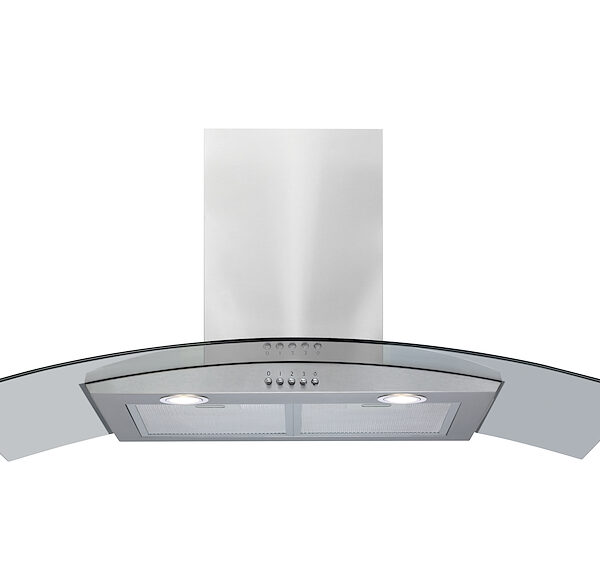 Amica AEC90SS 90cm Curved Glass Extractor