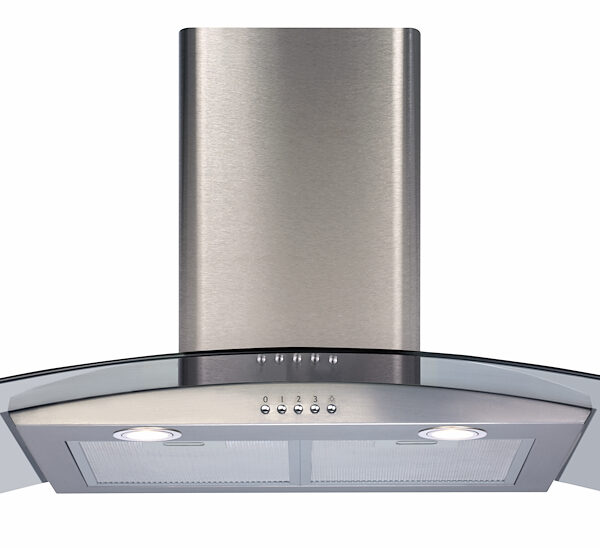 CDA ECP92SS 90cm Curved Glass Extractor