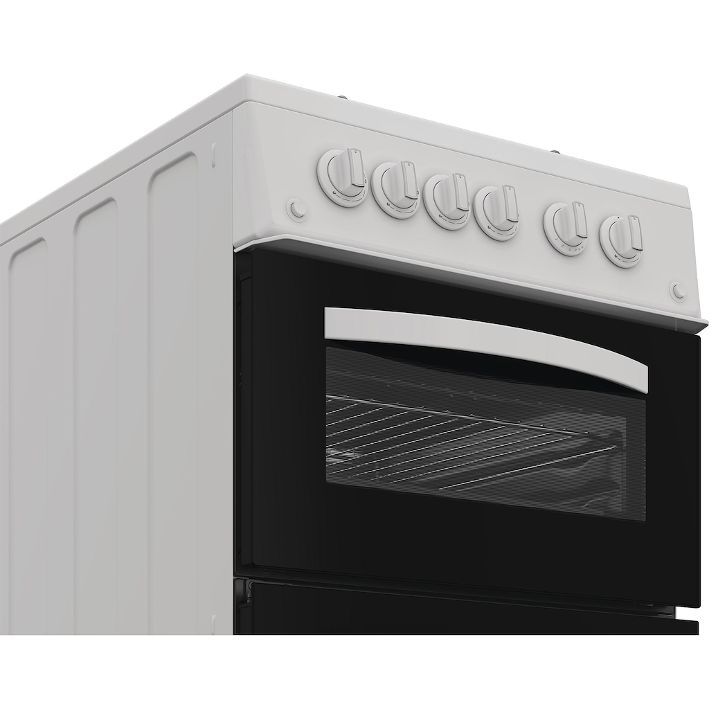 Indesit ITG5GMW Freestanding 50cm Gas Double Cooker - White - Image 2