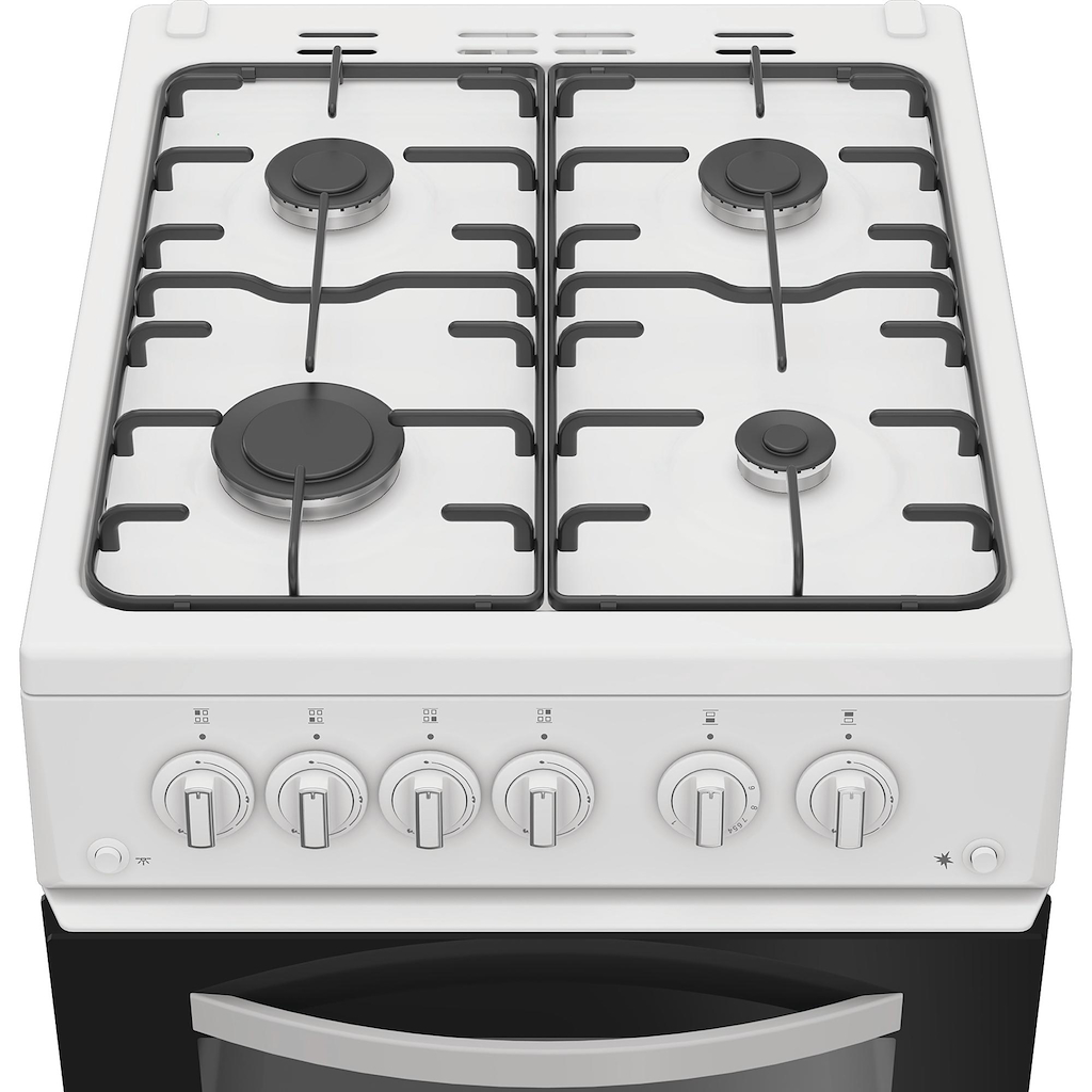 Indesit ITG5GMW Freestanding 50cm Gas Double Cooker - White - Image 4