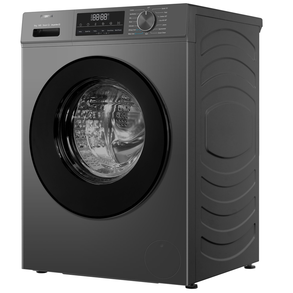 Teknix TK3W814XS 3 Series 8kg Washing Machine with 1400rpm Spin - Titanium - Image 2