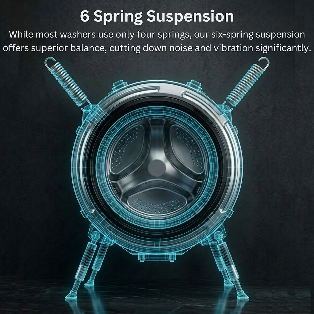 Teknix TK3W814XS 3 Series 8kg Washing Machine with 1400rpm Spin - Titanium - Image 7